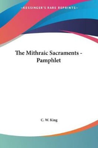 Cover of The Mithraic Sacraments - Pamphlet