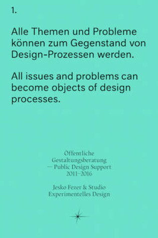 Cover of OEffentliche Gestaltungsberatung Public Design Support 2011-2016