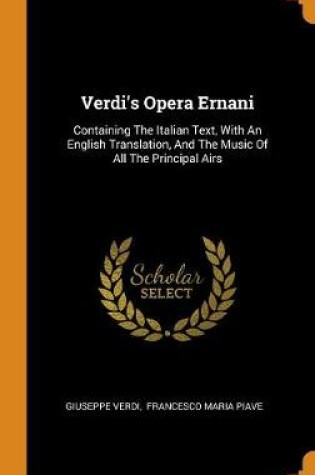 Cover of Verdi's Opera Ernani