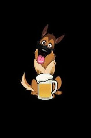 Cover of German Shepherd dog drinking beer