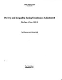 Book cover for Poverty and Inequality During Unorthodox Adjustment