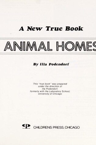 Cover of Animal Homes