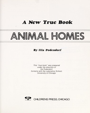 Cover of Animal Homes