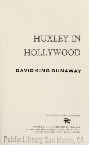 Book cover for Huxley in Hollywood