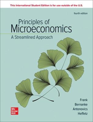 Book cover for Principles of Microeconomics A Streamlined Approach ISE