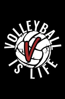 Book cover for V Monogram Initial Volleyball Journal