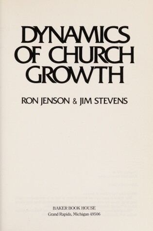 Cover of Dynamics of Church Growth