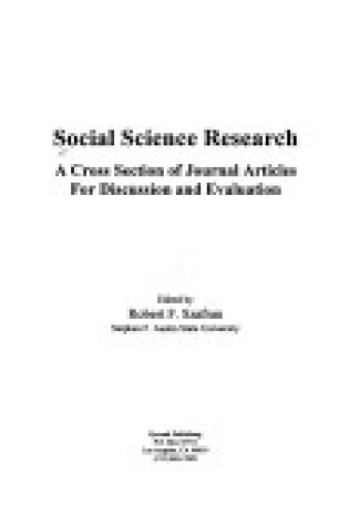 Cover of Social Science Research