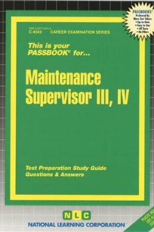 Cover of Maintenance Supervisor III, IV