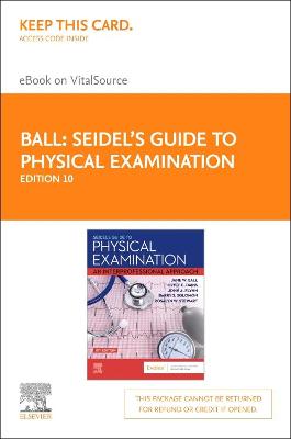 Book cover for Seidel's Guide to Physical Examination - Elsevier eBook on Vitalsource (Retail Access Card)