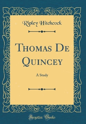 Book cover for Thomas de Quincey