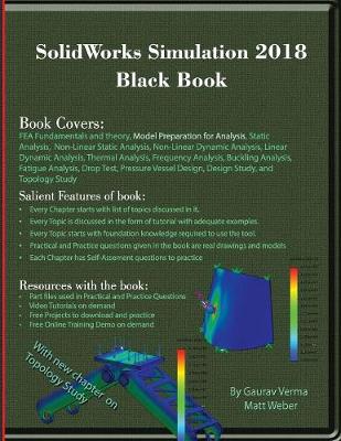 Book cover for SolidWorks Simulation 2018 Black Book