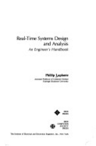 Cover of Real-time Systems Design and Analysis