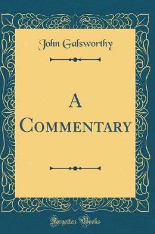 Cover of A Commentary (Classic Reprint)