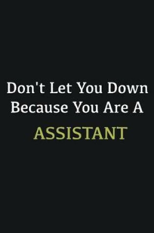 Cover of Don't let you down because you are a Assistant