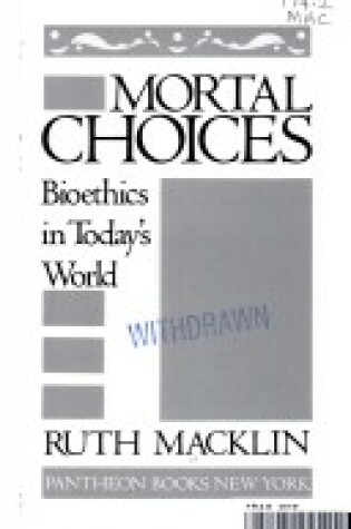 Cover of Mortal Choices