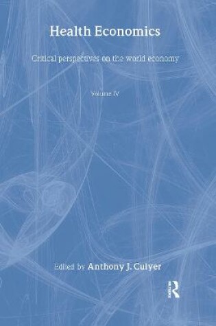 Cover of Health Economics Vol4