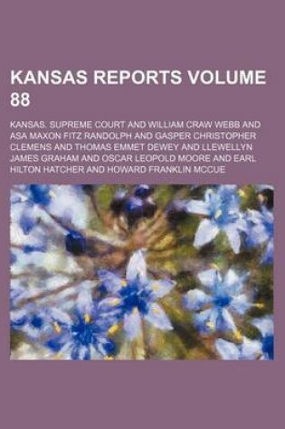 Cover of Kansas Reports Volume 88