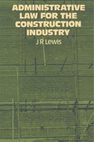 Cover of Administrative Law for the Construction Industry