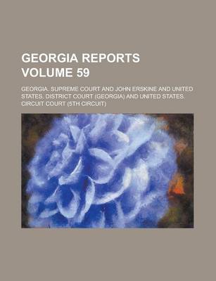 Book cover for Georgia Reports Volume 59