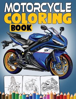 Cover of Motorcycle Coloring Book