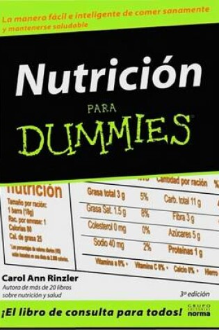 Cover of Nutricion Para Dummies