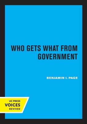 Book cover for Who Gets What from Government