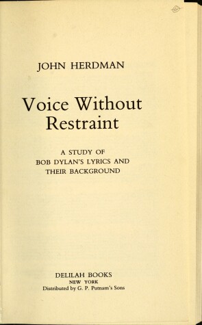 Book cover for Voice without Restraint