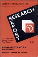 Book cover for Mining and Structural Adjustment