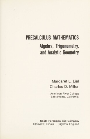 Book cover for Precalculus Mathematics