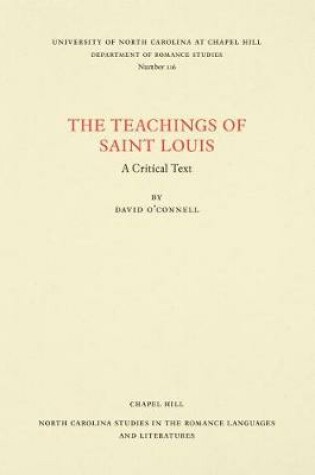 Cover of The Teachings of Saint Louis