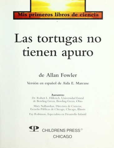 Cover of Las tortugas no tienen apuro