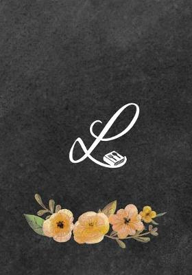 Book cover for Initial Monogram Letter L on Chalkboard