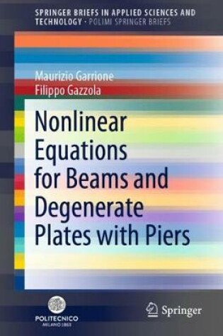 Cover of Nonlinear Equations for Beams and Degenerate Plates with Piers