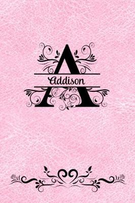 Book cover for Split Letter Personalized Journal - Addison