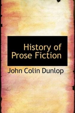 Cover of History of Prose Fiction