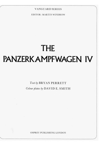 Book cover for The Panzerkampfwagen 4