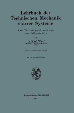 Cover of Lehrbuch Der Technischen Mechanik Starrer Systeme