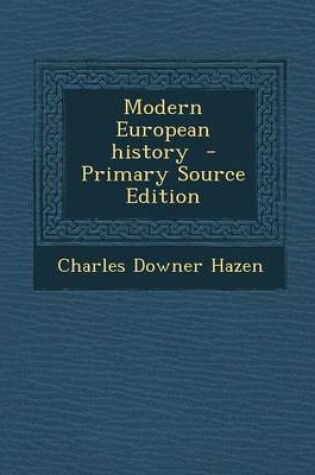 Cover of Modern European History