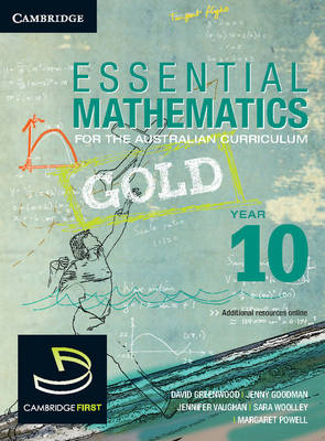 Book cover for Essential Mathematics Gold for the Australian Curriculum Year 10 and Cambridge HOTmaths