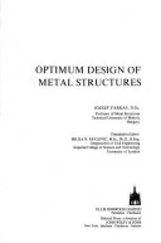 Cover of Optimum Design of Metal Structures