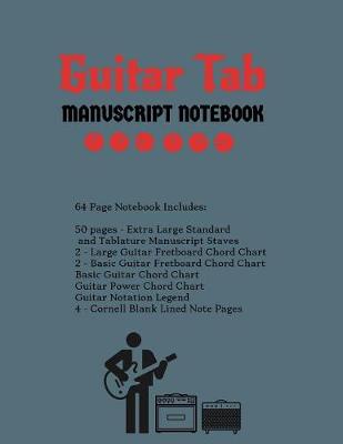 Book cover for Guitar Tab Manuscript Notebook