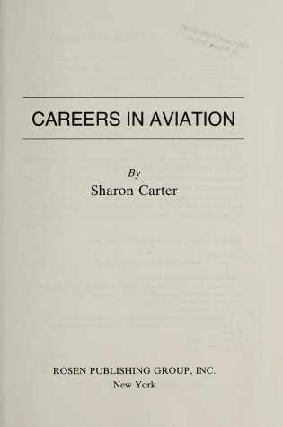 Cover of Careers in Aviation