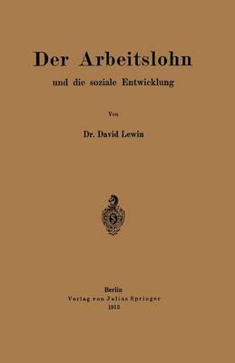 Book cover for Der Arbeitslohn Und Die Soziale Entwicklung