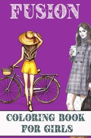 Cover of fashion coloring book for girls