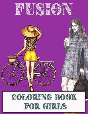 Book cover for fashion coloring book for girls