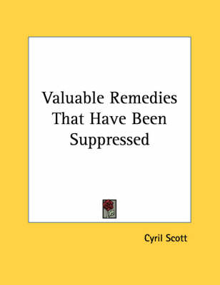 Book cover for Valuable Remedies That Have Been Suppressed