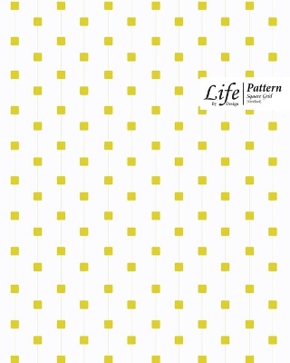 Book cover for Cube Pattern Square Grid, Quad Ruled, Composition Notebook, 100 Sheets, Large Size 8 x 10 Inch Yellow Dots Cover