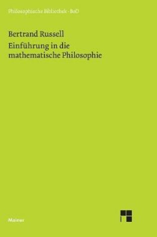 Cover of Einfuhrung in die mathematische Philosophie