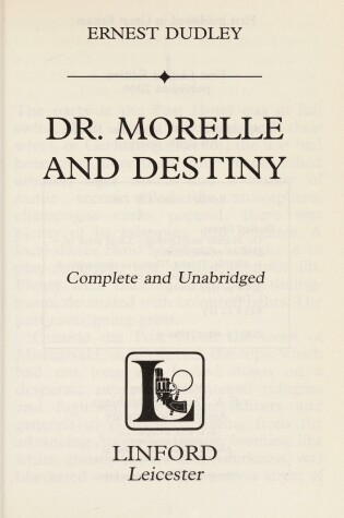 Cover of Dr. Morelle And Destiny